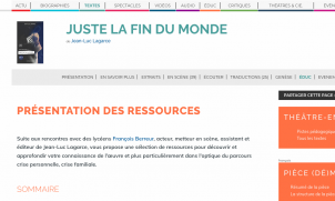 Juste la fin du monde ressources